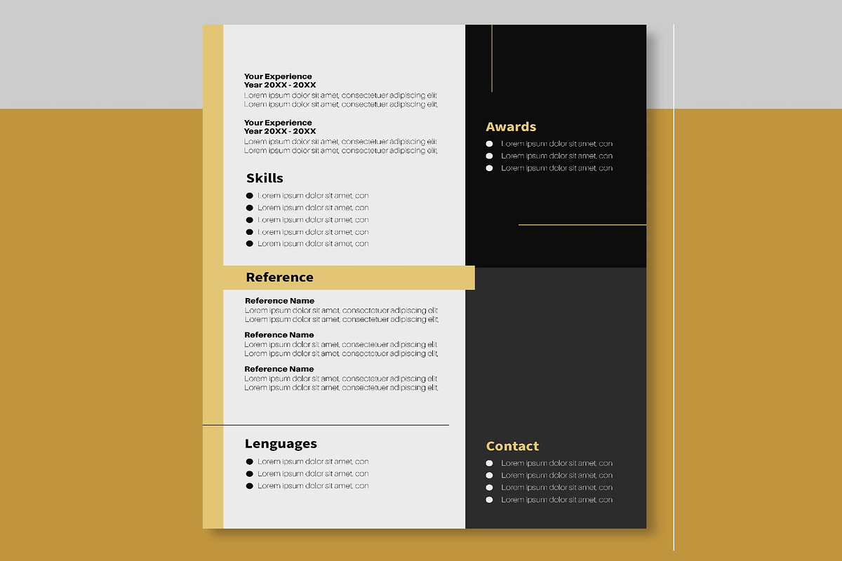 Elegant Professional Resume CV, a Templates & Theme by studiogstock (Photo 3 of 3)