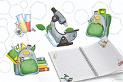 Science for kids watercolor clip art, an Object Illustration by DemiLena (Thumbnail 9 of 18)