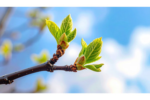 Fresh green buds on a branch, a Nature Photo by Igor Tichonow