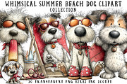 Whimsical Summer Beach Dog Clipart, an Illustration by OK Design (Thumbnail 1 of 6)