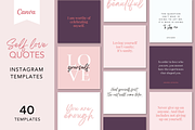 Self Love Quote Templates for Canva, a Social Media Template by DeeBeeDesign (Thumbnail 1 of 10)