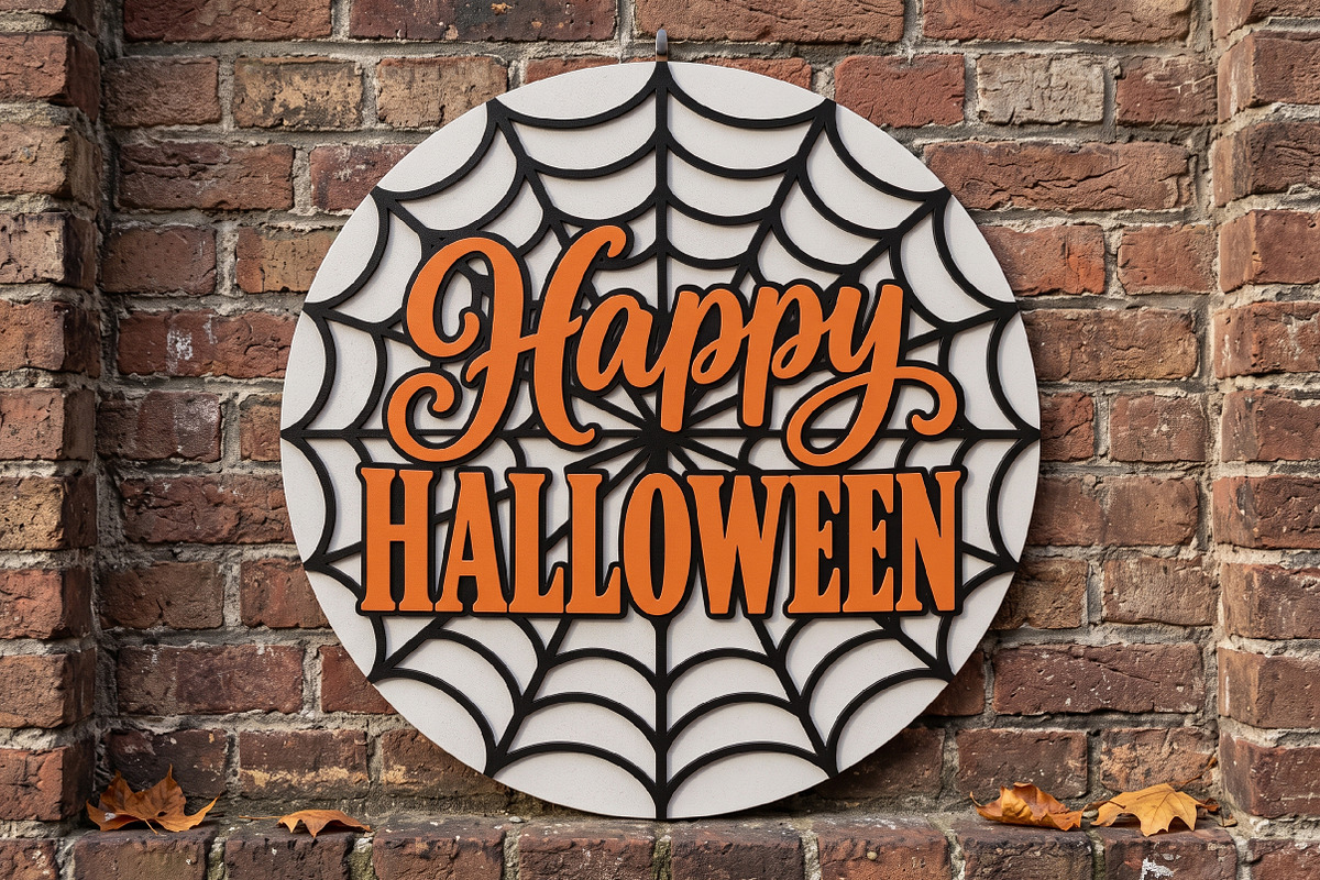 Happy Halloween Door Hanger SVG, an Object Graphic by Libby Wishes (Photo 2 of 3)