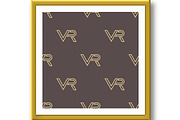 Seamless Vector Pattern. VR Logos, a Pattern Graphic by FineArtStudio (Thumbnail 3 of 3)