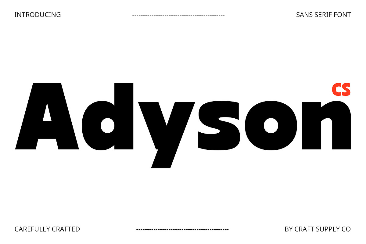 CS Adyson – Bold Font, a Sans Serif Font by Craft Supply Co. (Photo 1 of 8)