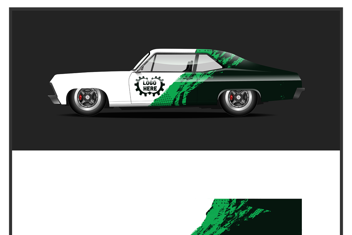 Dynamic Racing Car Graphics, a Transportation Illustration by CarWrap design (Photo 1 of 4)