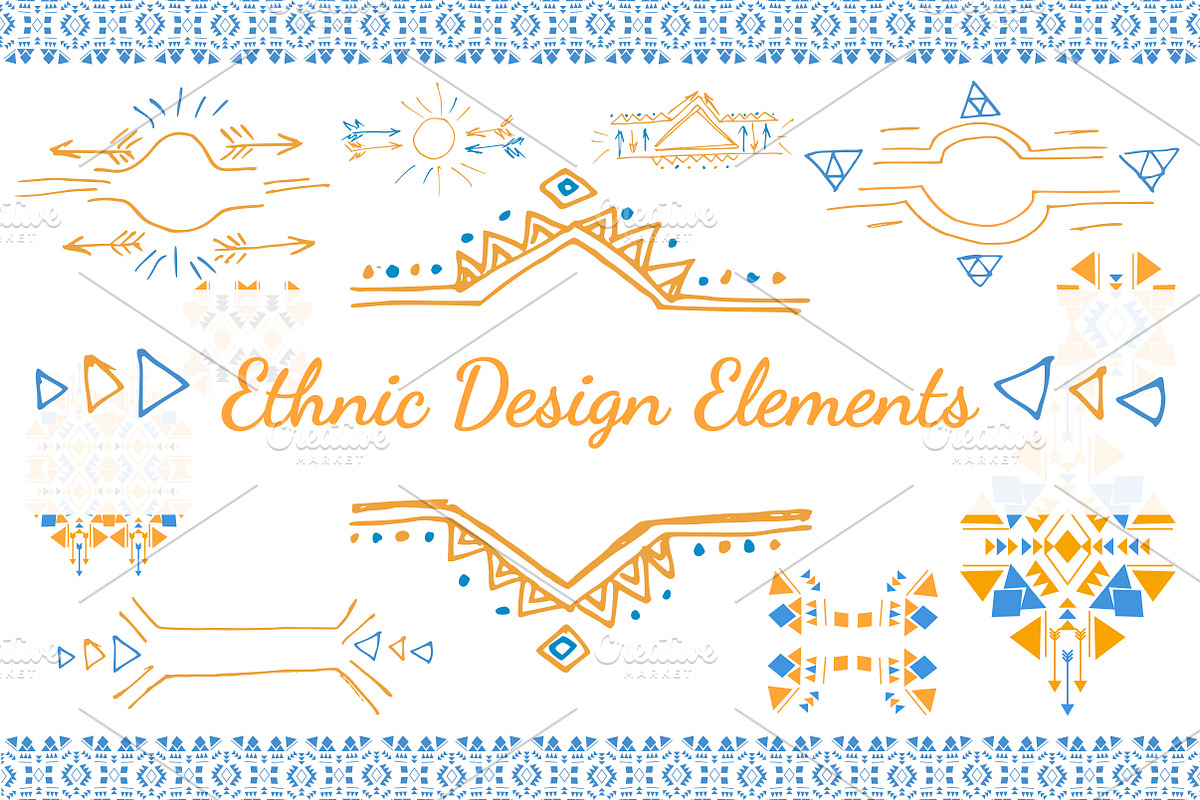Ethnic Design Elements, a Branding & Logo Template by Sanny Clipart (Photo 1 of 4)