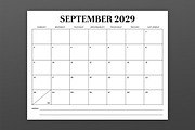 2029 8.5 x 11 Inch Calendar Template, a Stationery Template by Running With Foxes (Thumbnail 4 of 5)