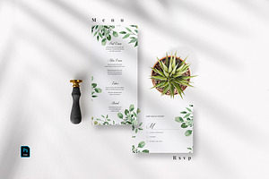 Greenery Wedding Invitation Set