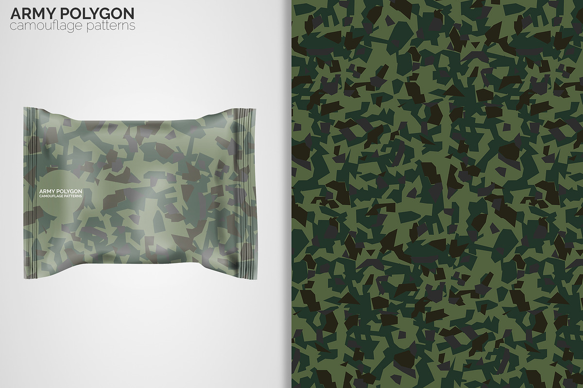 Army Polygon Camouflage Patterns, a Pattern Graphic by 3Y_Design (Photo 6 of 6)