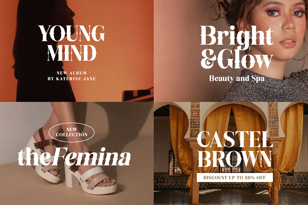 Caderia Vintage Display Serif Font, a Serif Font by RantautypeStudio (Photo 14 of 17)
