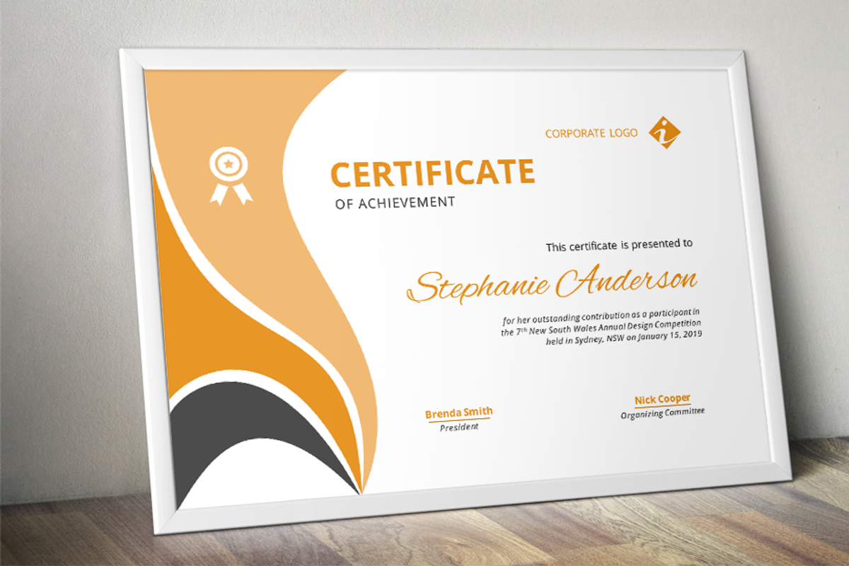 Modern corporate docx certicicate, a Stationery Template by Inkpower (Photo 6 of 6)
