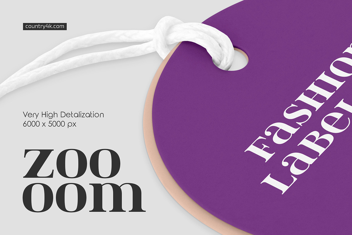 Fashion Label Tag Mockup Set, an Apparel Mockup by Country4k (Photo 3 of 4)