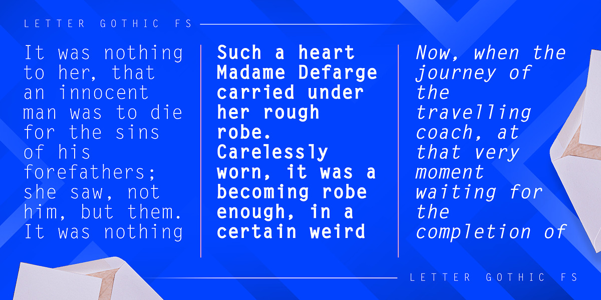 Letter Gothic FS, a Sans Serif Font by FontSite Inc. (Photo 2 of 2)