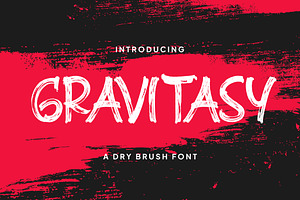 Gravitasy – Expressive Dry Brush Fon, a Script Font by Imiftype Studio