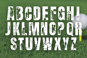 Golfer Font, SVG Cut Files Font