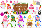 Easter Bunny Gnomes, Gnomes clipart, an Illustration by vivastarkids (Thumbnail 1 of 7)