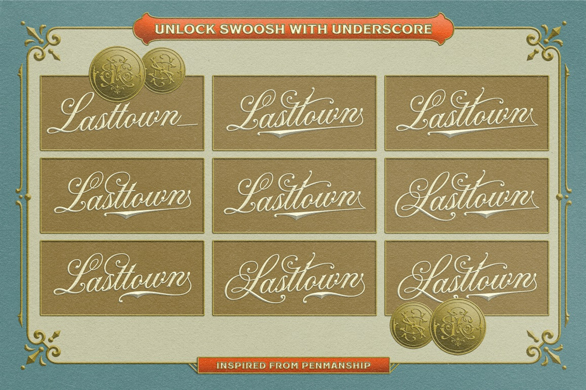 NS Lasttown Vintage Font, a Script Font by Novisouldado (Photo 8 of 12)