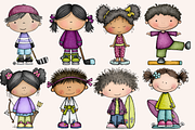 Quirky Kids and Their Sports, a Person Illustration by PrintHaven Designs (Thumbnail 8 of 8)