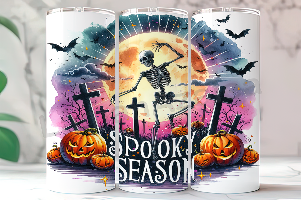 Halloween Skeleton Tumbler Wrap PNG, a Graphic by LamanAzalea (Photo 1 of 2)