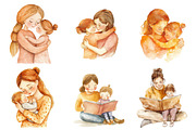Peach Mother and Child Mother's Day, an Illustration by SinaCreation (Thumbnail 4 of 5)