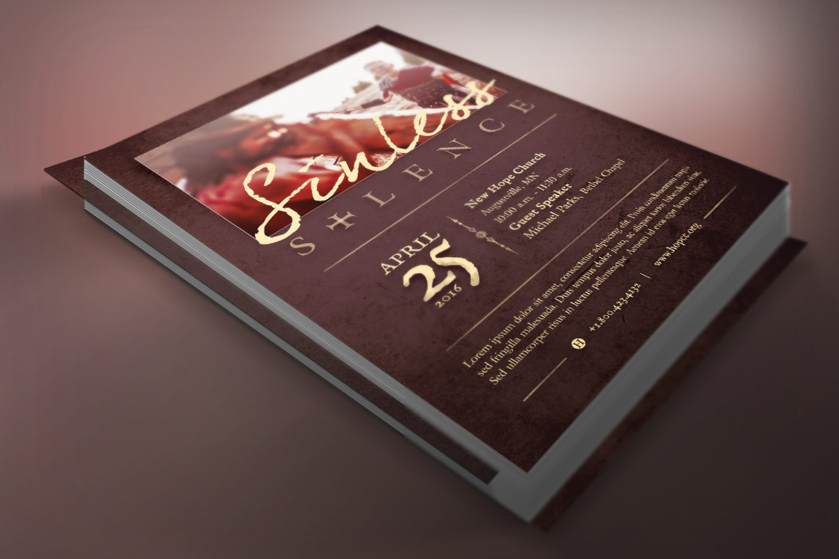 Sinless Silence Flyer Template, a Flyer Template by Godserv Designs