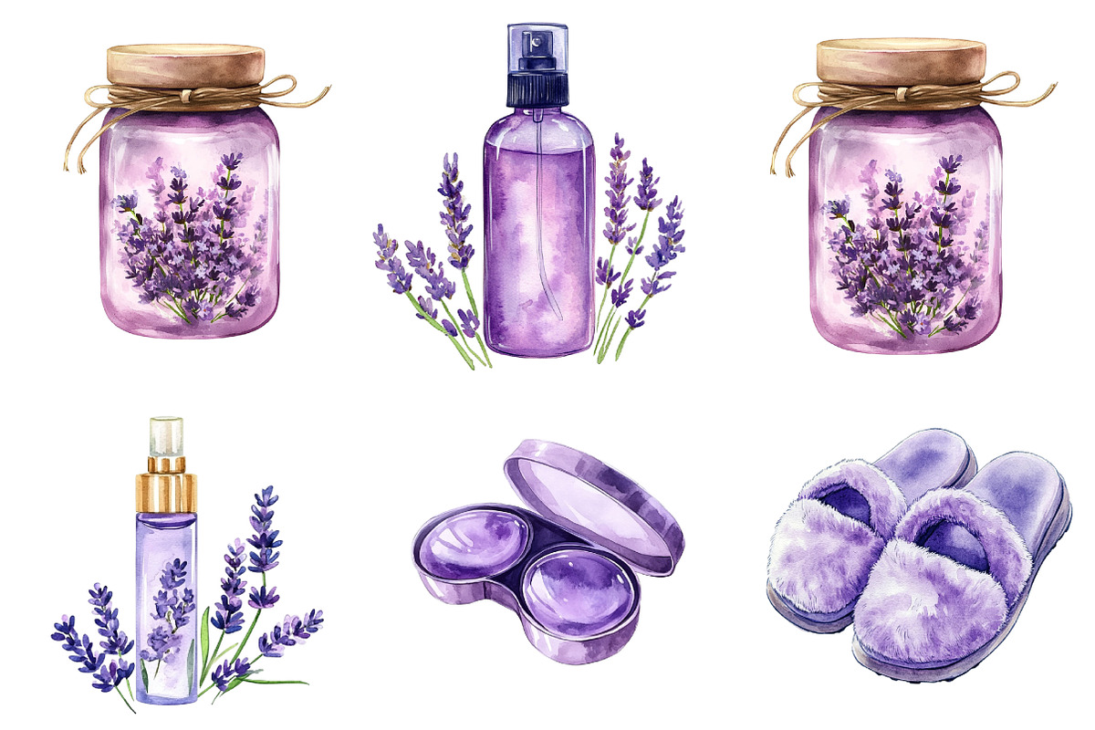 Lavender Pamper Time Clipart, an Illustration by DreamArtGraphic (Photo 2 of 5)