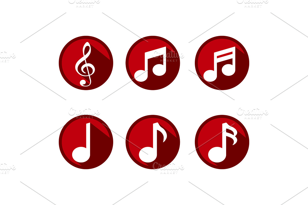 Music Tone Icon Set Vector Design, a Branding & Logo Template by Atlantis X Nurman Arbai (Photo 1 of 2)