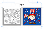 Bold and Easy 4th of July Coloring, a Seasonal Illustration by Coco Bloom (Thumbnail 6 of 8)
