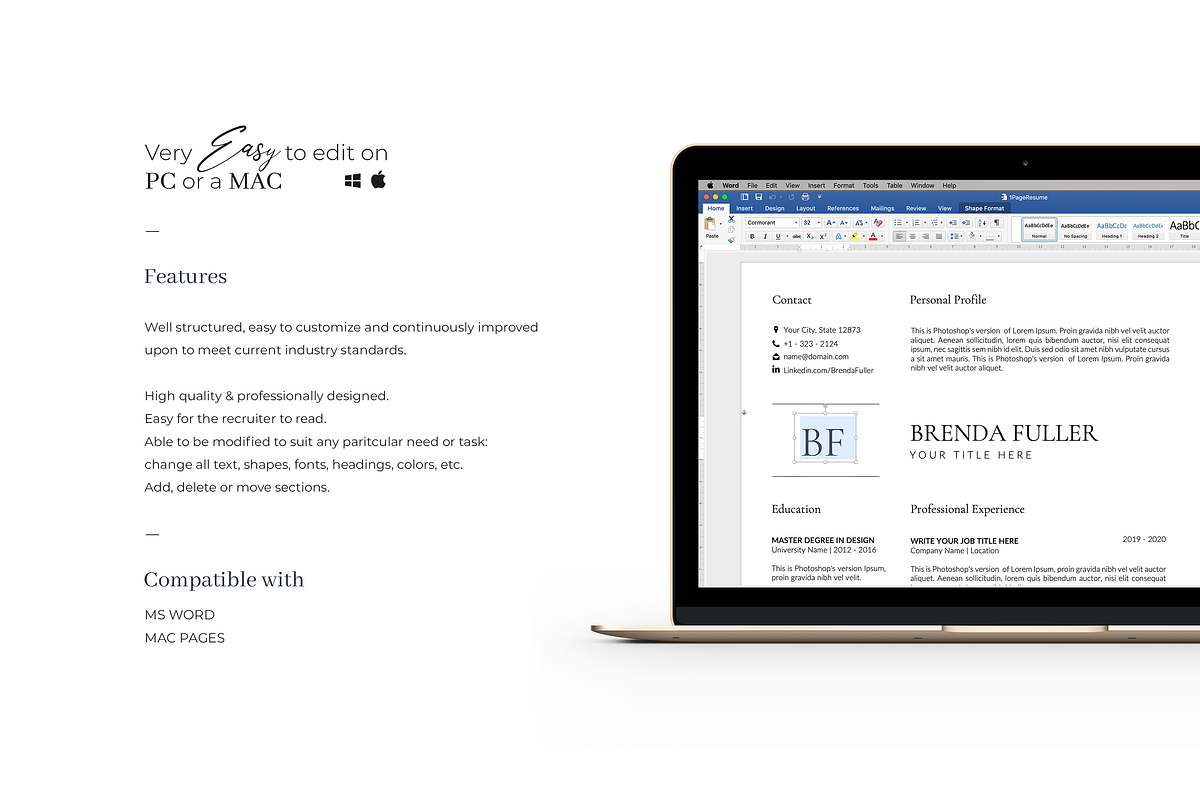 5 Page Professional Resume Template, a Resume Template by GraphicFlava (Photo 6 of 8)