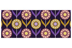 Stylized flowers and leaves, a Pattern Graphic by Creative Backgrounds