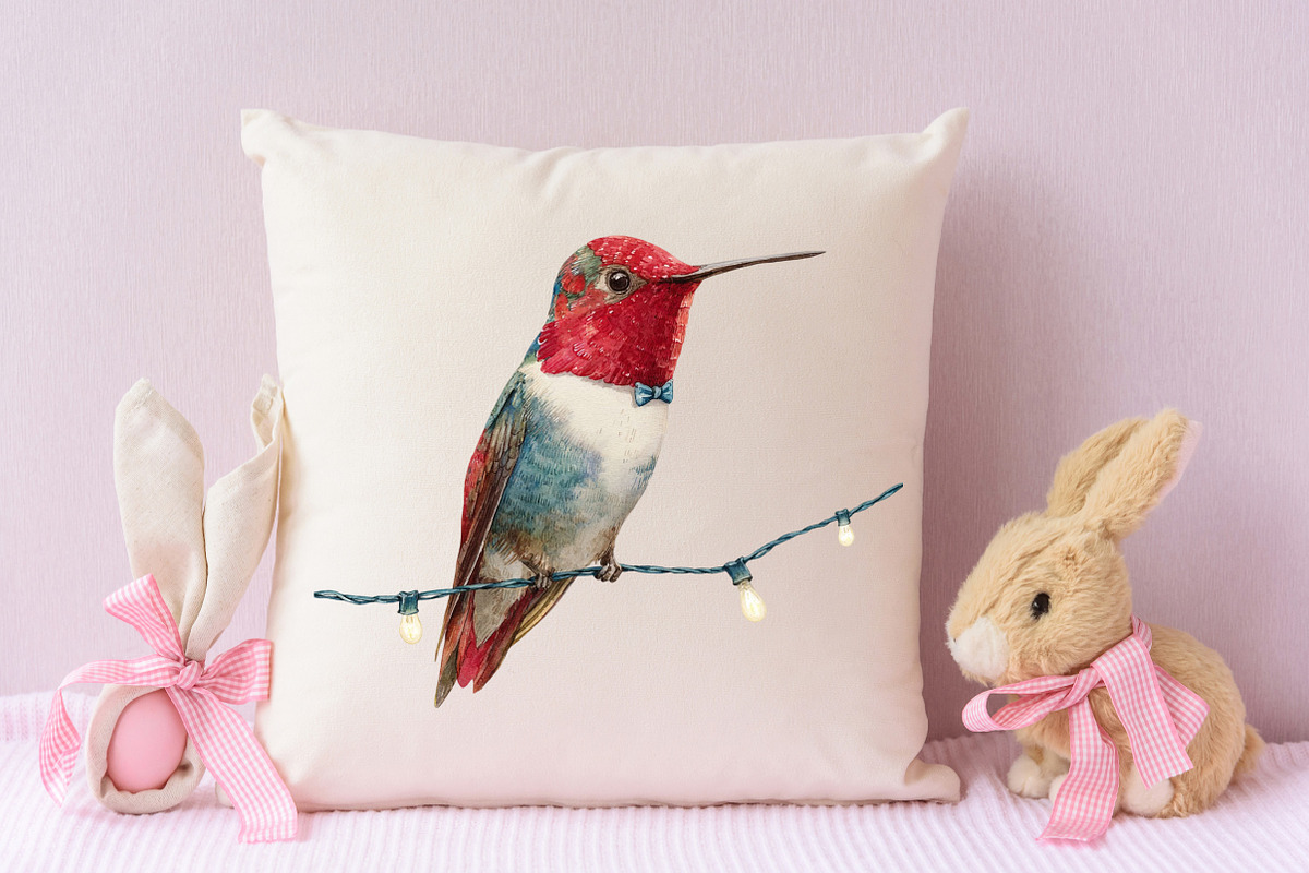 Funny Red Hummingbird Clipart, an Illustration by designcity5 (Photo 5 of 5)