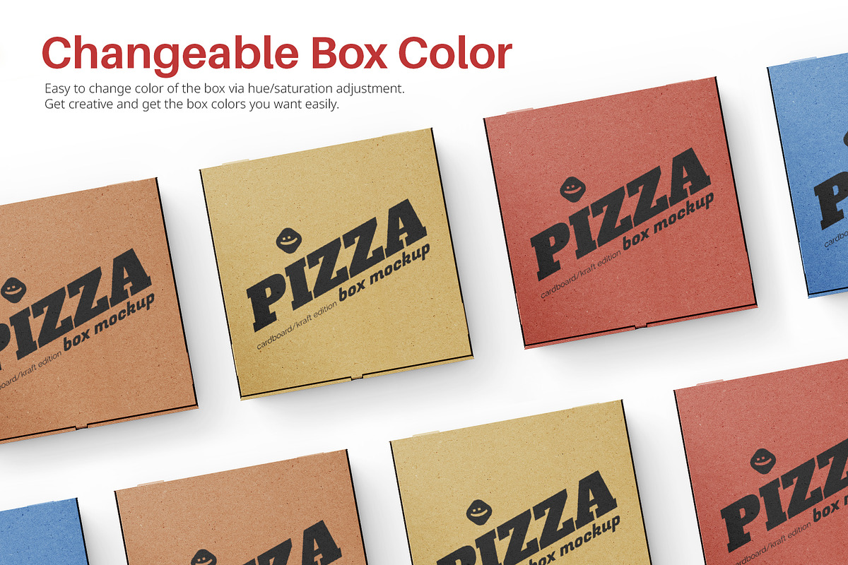 Cardboard Pizza Box Mockup Pack, a Mockup by Remnand Studio (Photo 4 of 12)