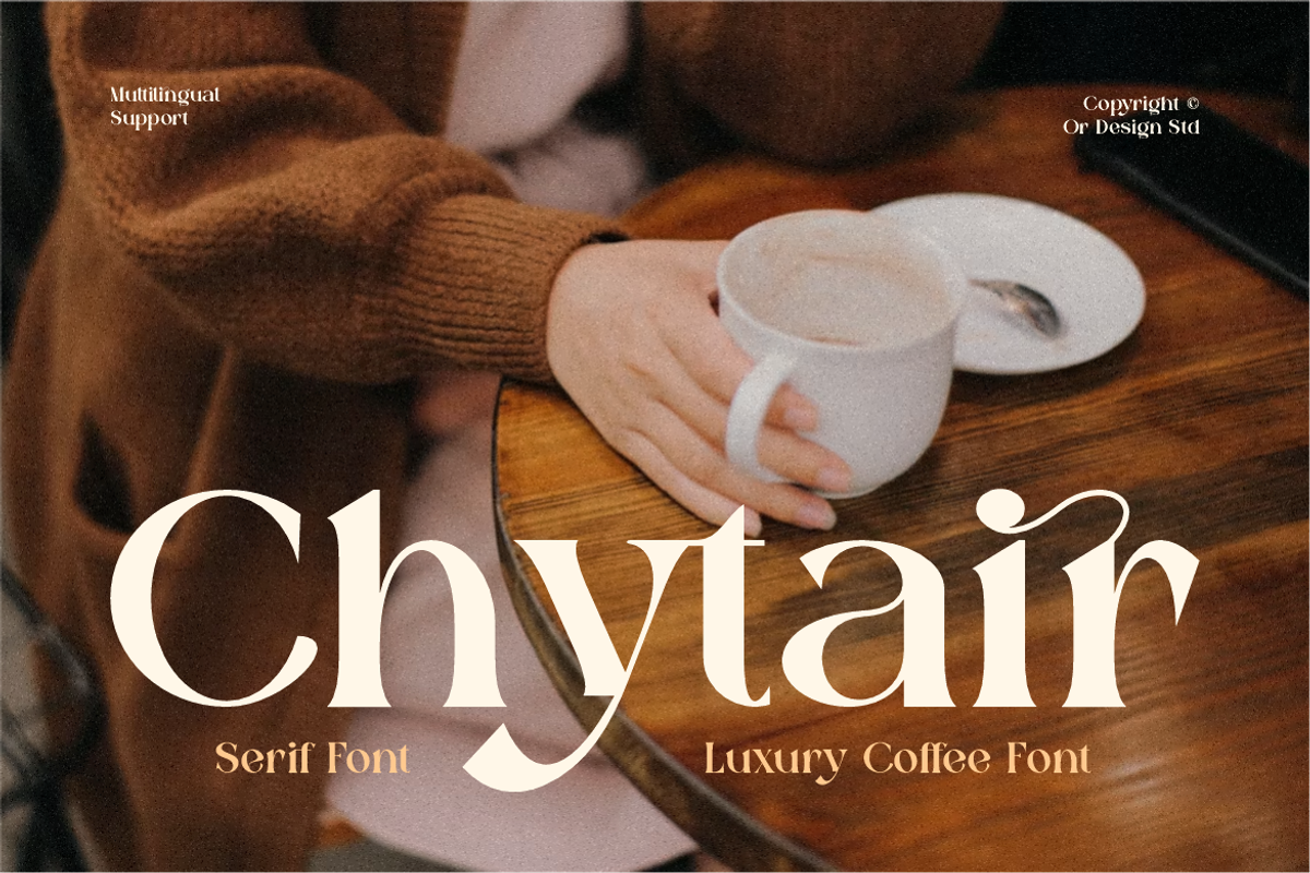 Chytair - Luxury Coffee Font, a Serif Font by QR Design Studio (Photo 1 of 14)