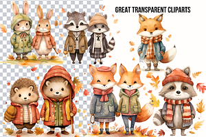 Autumn Animals Clipart Fall Animals