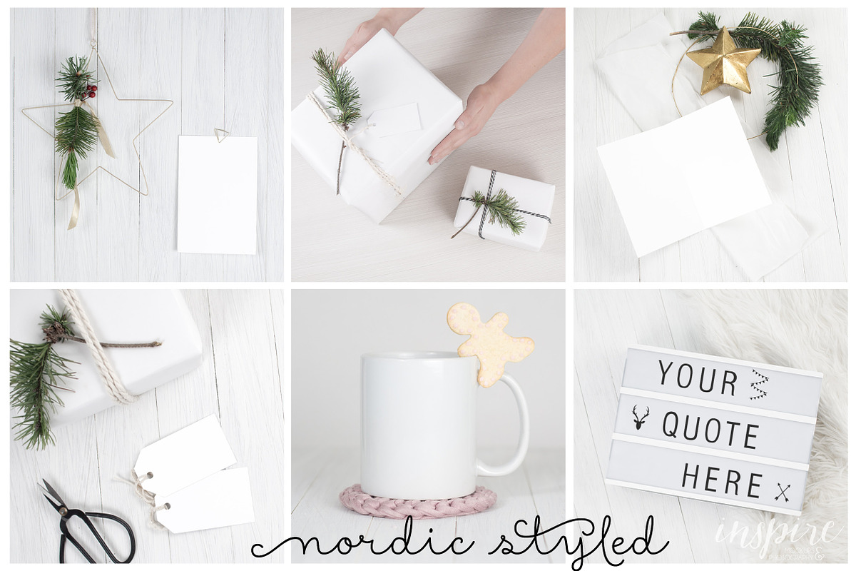 Nordic Xmas Styled Mockups Bundle, a Cups & Container Mockup by Inspire Mockups (Photo 2 of 6)