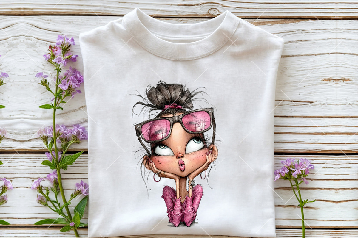 Funny Summer Beach Girl Clipart, an Illustration by OK Design (Photo 4 of 6)