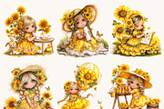 Cute Little Girl Gnome and Sunflower, a Person Illustration by Design Scotch (Thumbnail 4 of 8)