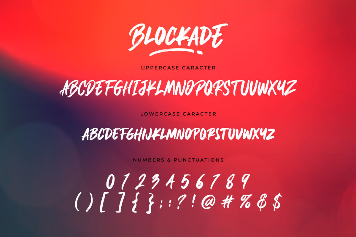 Blockade Brush Font, a Font by Bluestudio (Photo 10 of 12)
