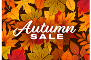 Autumn sale banner with fall leaves, an Illustration by Vector Tradition (Thumbnail 2 of 3)