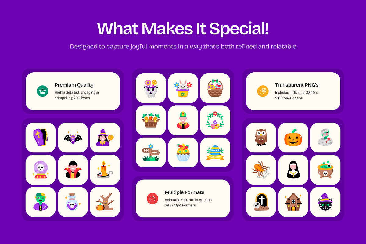 Animated Joyful Holiday Icon Set, an Emoji Icon by Prosymbols (Photo 2 of 5)