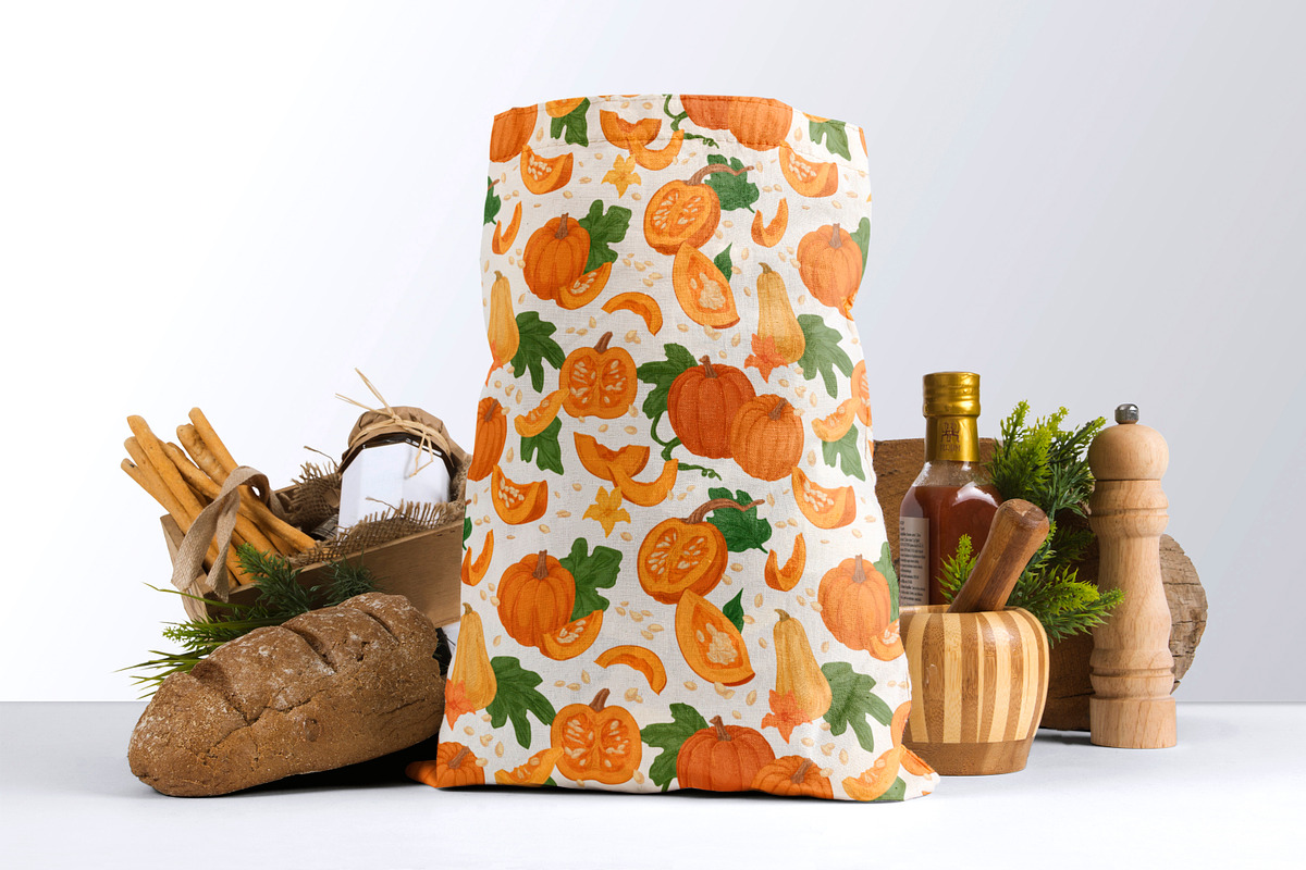 Pumpkins, autumn seamless patterns, a Pattern Graphic by Good Studio (Photo 9 of 9)