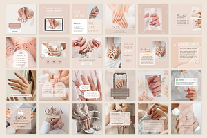 Nail Salon Instagram Template CANVA