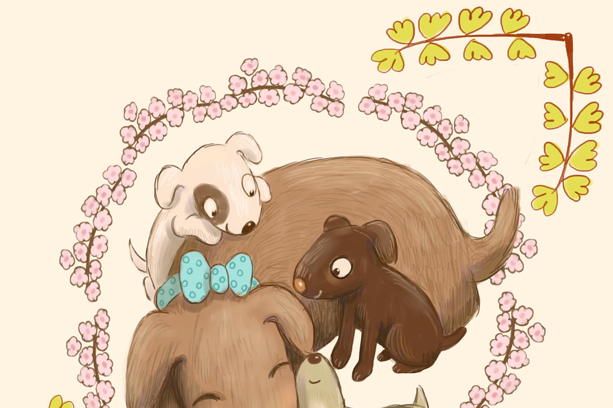 Mother's Day (mamas and babies), an Animal Illustration by Paper Doll Pets (Photo 2 of 6)