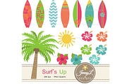 Surfing Digital Papers & Clipart, a Pattern Graphic by JennyL Designs (Thumbnail 2 of 5)