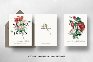 Modern Vintage Floral Wedding Suite