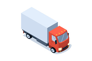An isometric view of a delivery, a Transportation Illustration by the8monkey
