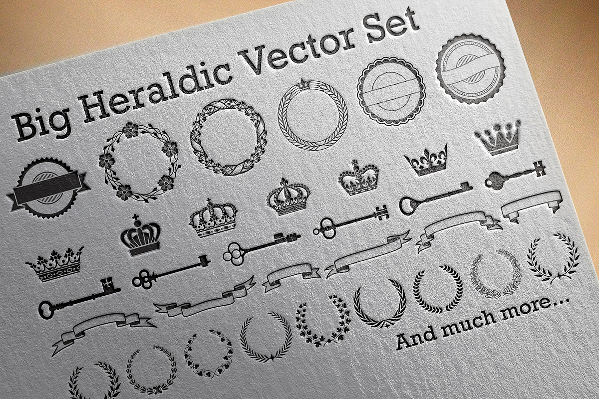 Vector Heraldic Illustration Set, an Animal Illustration by FourLeafLover (Photo 1 of 5)