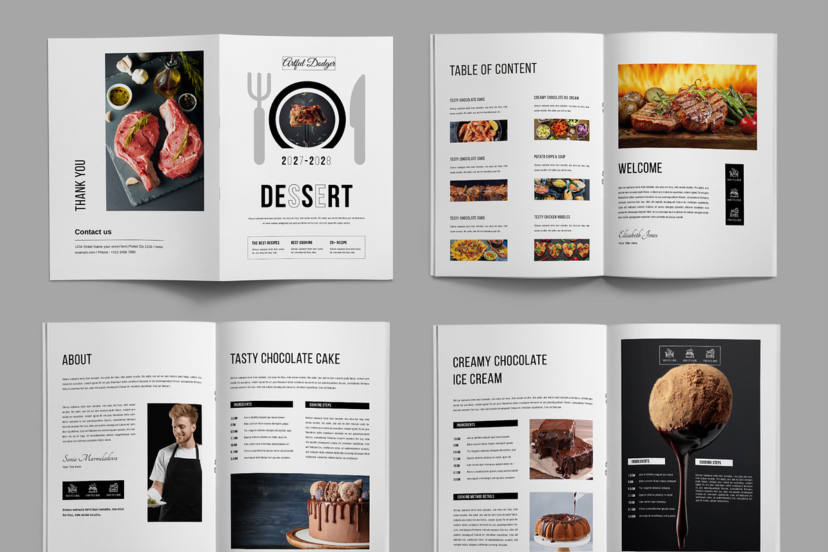 Food & Cooking Magazine Template, a Magazine Template by ContestDesign (Photo 2 of 3)