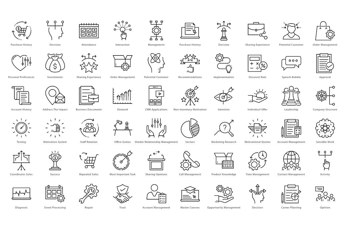 1270 Business Line Icons, an Outline Icon by Creative Stall (Photo 17 of 22)