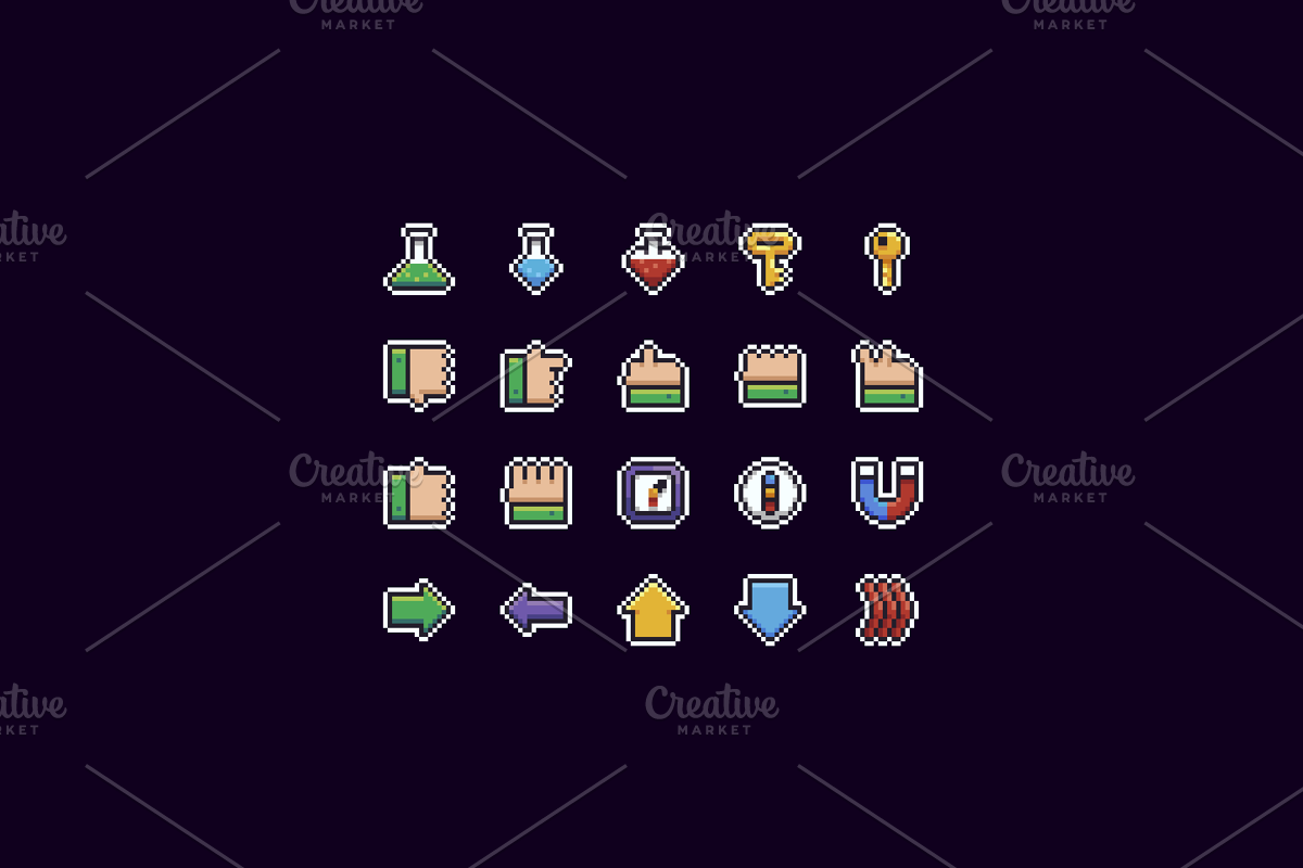100 Pixel Icons, an Outline Icon by chewkotski (Photo 3 of 6)
